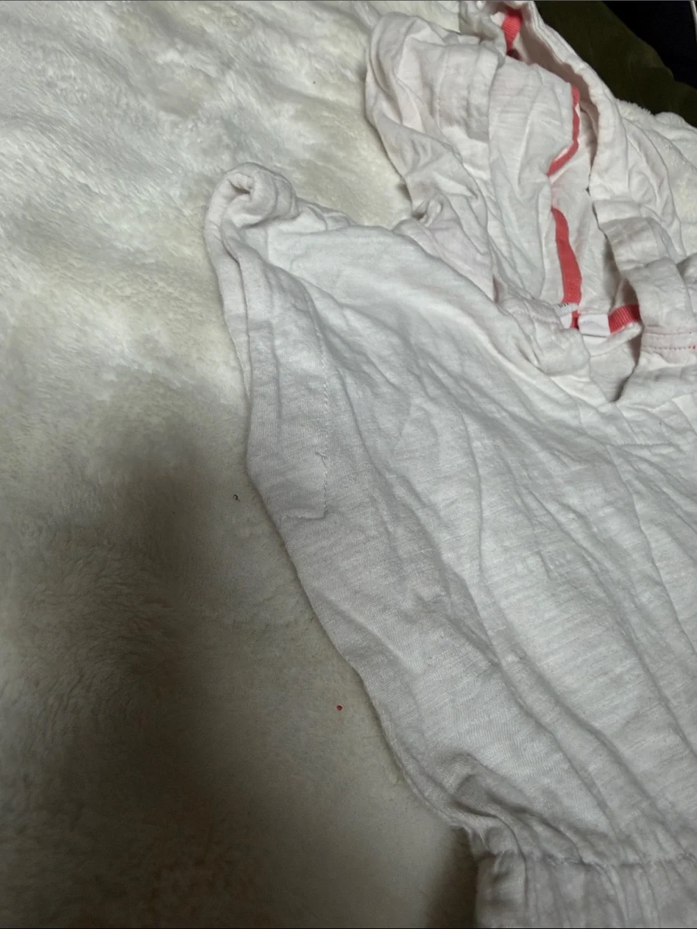 GAP White Cover-Up with Coral Trim